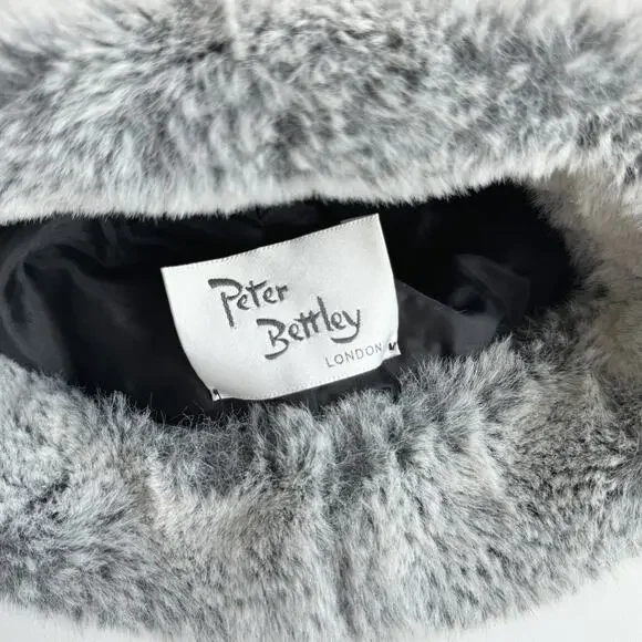 Vintage Peter Bettley Grey Faux Fur Russian Cossack Hat - Picture 4 of 6